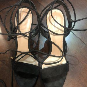 Aldo Size 6 Black Strappy Heels